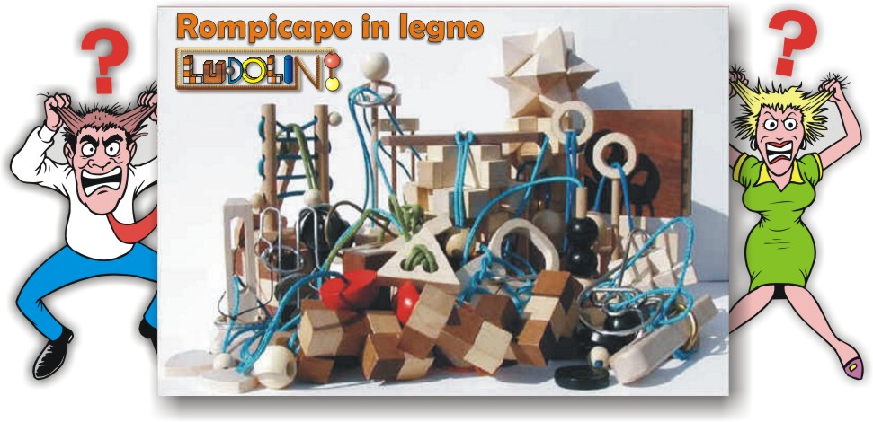 Rompicapo in legno, ma non solo: molti dei nostri rompicapo